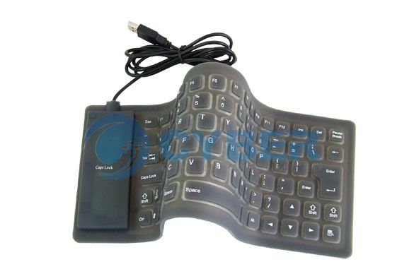 Mini USB Silicone Roll up Flexable Foldable Keyboard PC  