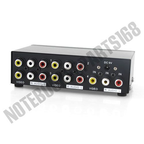 4Way RCA AV Audio Video TV DVD Splitter Switch Box 1429  