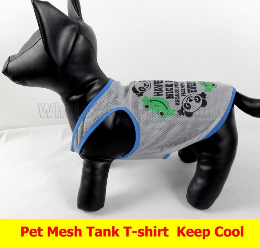Pet Mesh Tank Top Shirt Dog Clothes T Shirt XS,S,M,L,XL  