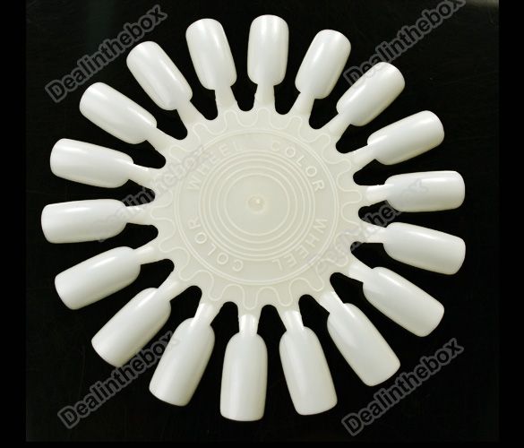 10 Pcs False Nail Art Acrylic Display Gel Tips Practice DIY Tool Wheel 