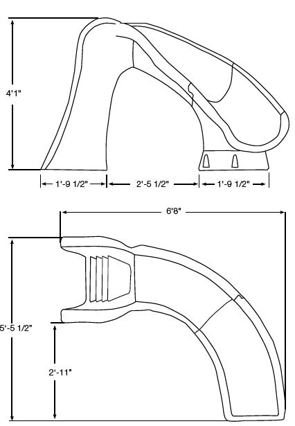 New Cyclone In Ground Swimming Pool Slide Taupe  