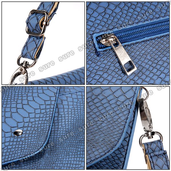 snake print Women Oversized Envelope Clutch Purse Handbag Shoulder Bag 