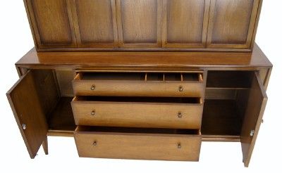 Part Mid Century Danish Modern Breakfront Sideboard Credenza Cabinet 