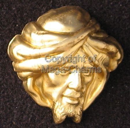 Raw Brass Muslim Saudi Head Findings BF013  