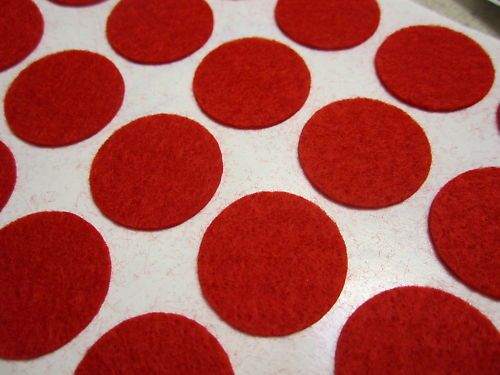 Adhesive Felt Pads Hairbows Craft 1 Red Circles  