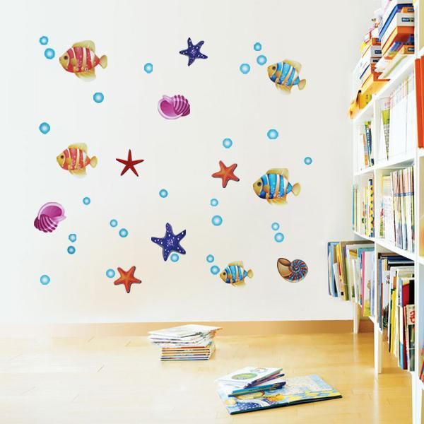 Removable Sea World Bathroom Kitchen Mural Wall Vinyl Sticker Decal 