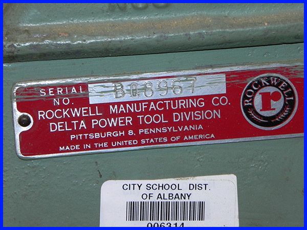 Rockwell Delta 24 Scroll Saw 40 440 1/3 HP Single Phase Commercial 