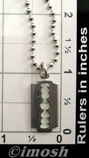 Necklace   mini DIMEBAG DARRELL razor blade charm SMALL  