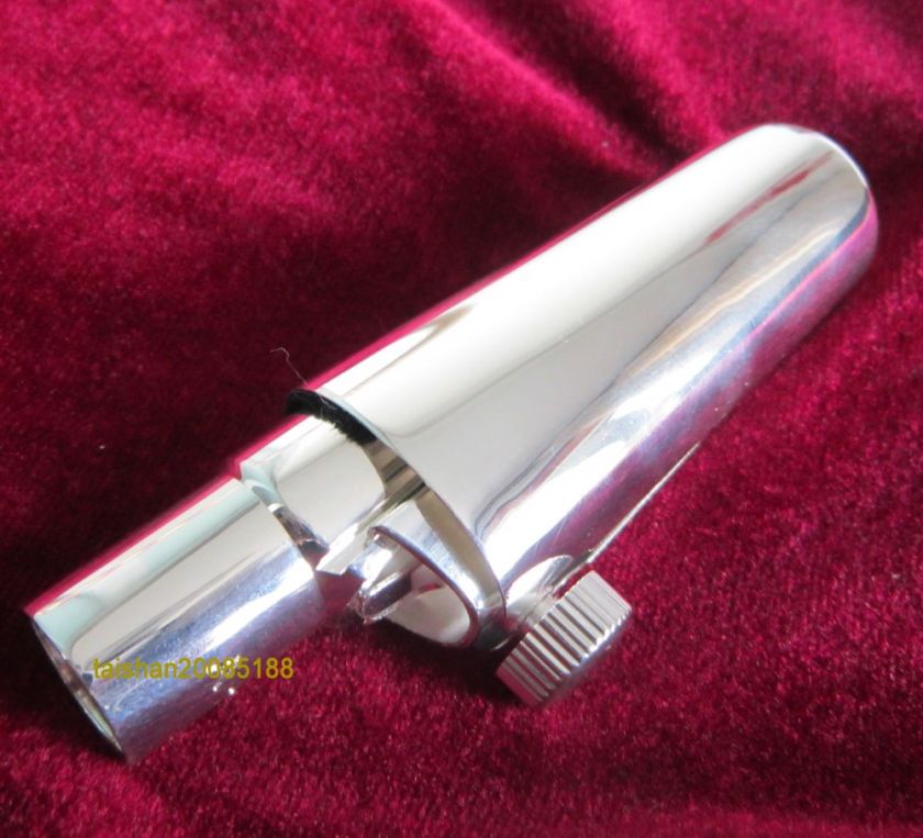 metal silver plated alto saxophone mouthpiece saxofon new with case 