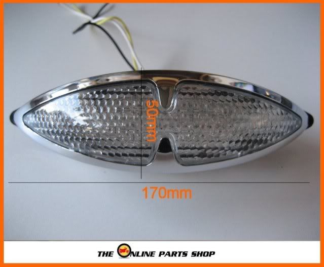 LED Rear Chrome Tail Light Harley Chopper Trike Project  