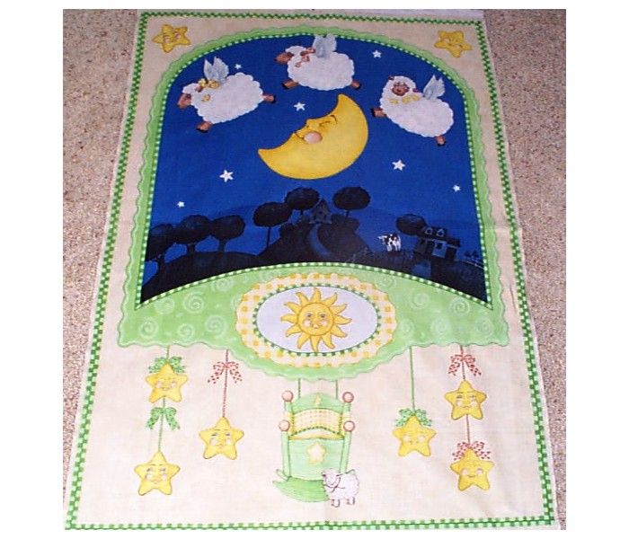 Counting Sheep Baby Olivia Audi SSI Quilt Panel Fabric  