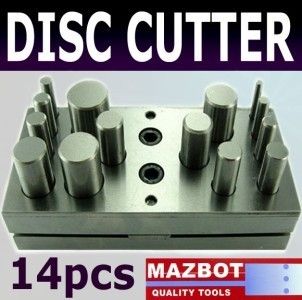 14 PC JEWELERS METAL DISC CIRCLE CUTTER PUNCH TOOL SET  