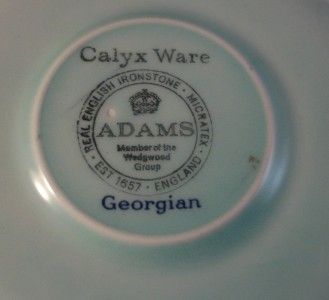 Adams China Georgian Pattern Cream Soup Cup & Saucer Set Calyx Ware 