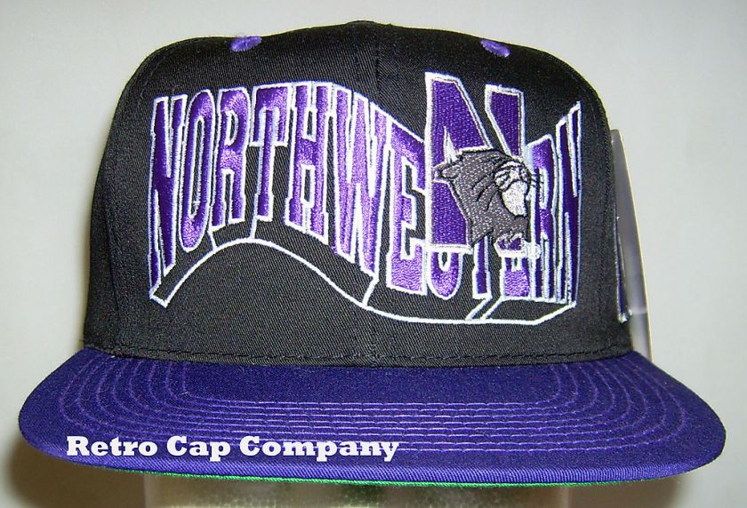 VINTAGE NORTH WESTERN UNIVERSITY RETRO SNAPBACK CAP  