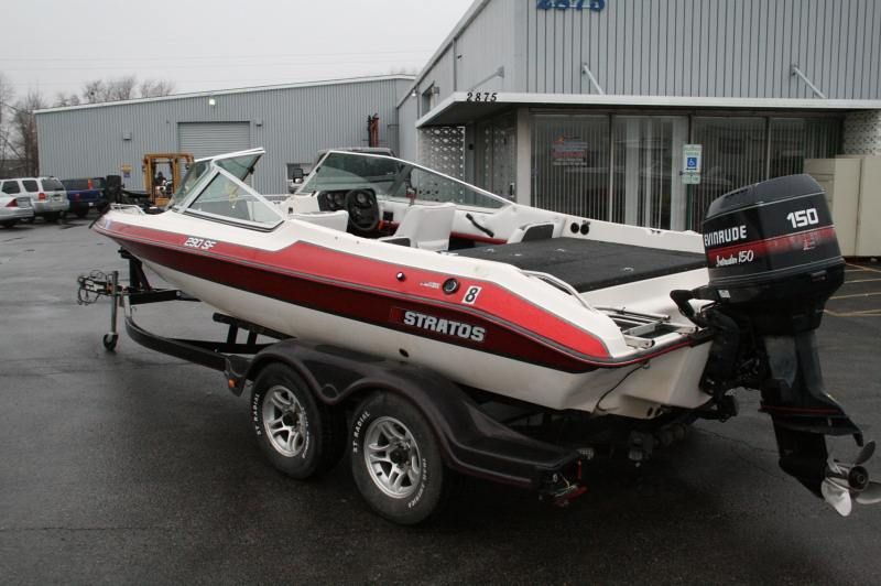 1993 Stratos Fish N ski Boat Bass Runabout 150 hp Evinrude Intruder 