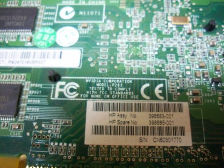 Soporte de STD de la tarjeta video de DDR2 Nvidia Quadro PCI E P283 